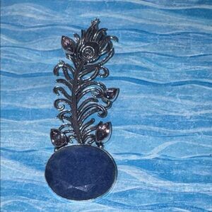 Silver Sapphire Pendant